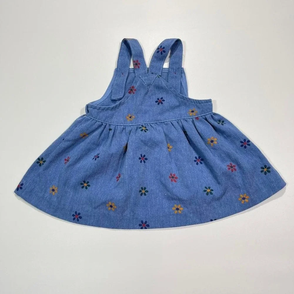 Vintage 90s Precious Petals‎ Denim Dress
